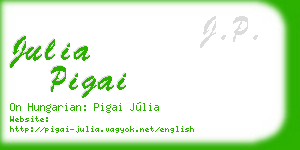 julia pigai business card